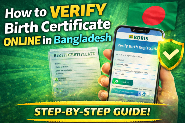 How to Verify Birth Certificate Online in Bangladesh (BDRIS Guide 2026)