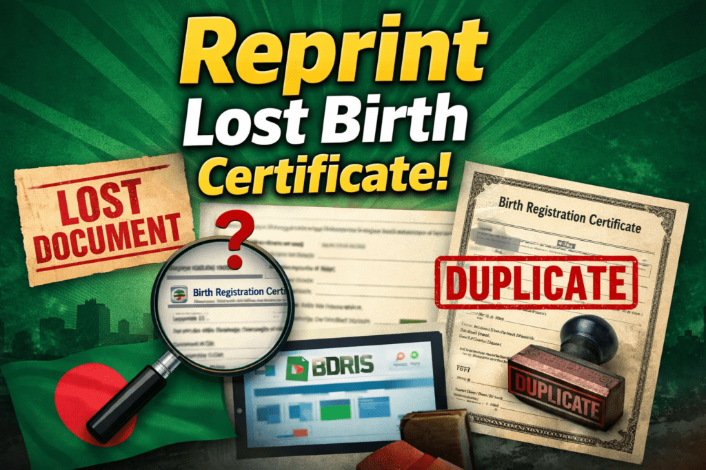 Reprinting of Lost Birth Registration Certificate in Bangladesh (BDRIS Guide 2026)